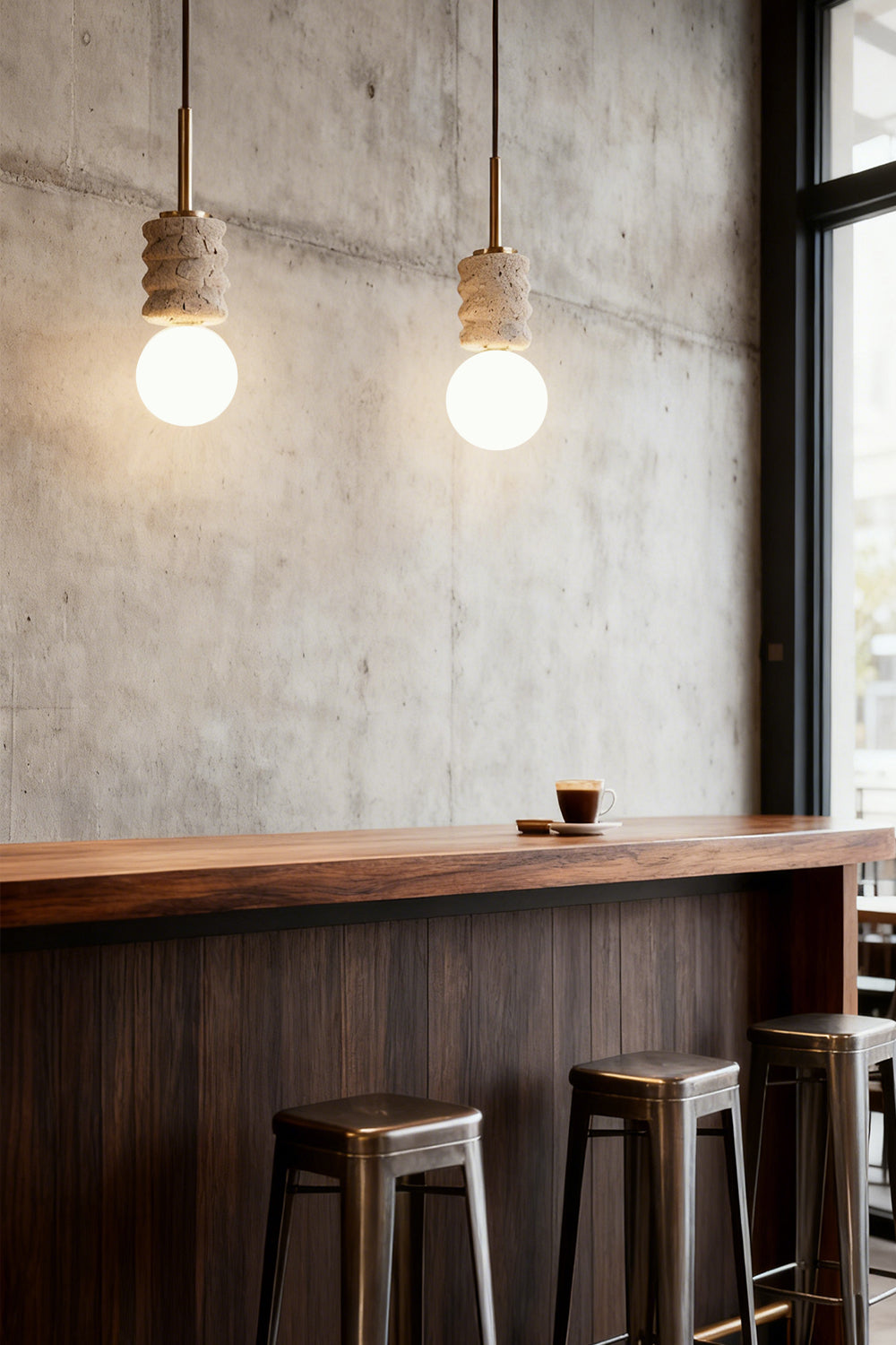 Alvia Travertine Pendant Lamp - view 7 | everlamps