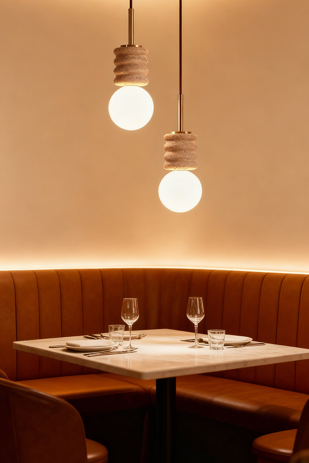 Alvia Travertine Pendant Lamp - view 8 | everlamps
