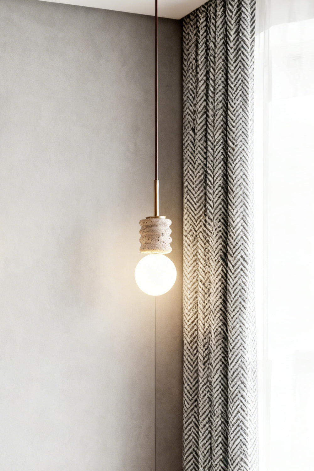 Alvia Travertine Pendant Lamp - view 10 | everlamps