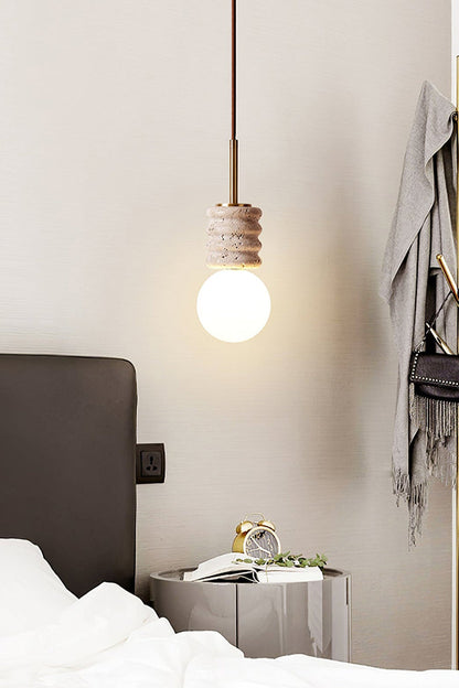 Alvia Travertine Pendant Lamp - view 5 | everlamps