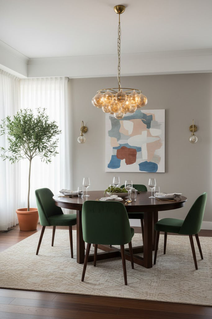 Amber Bubble Glass Chandelier - view 3 | everlamps