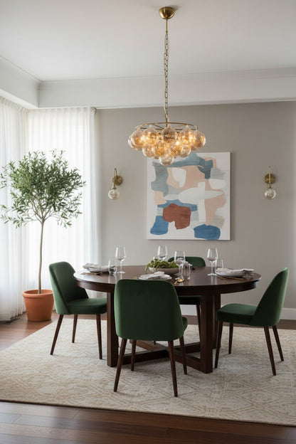 Amber Bubble Glass Chandelier - view 3 | everlamps