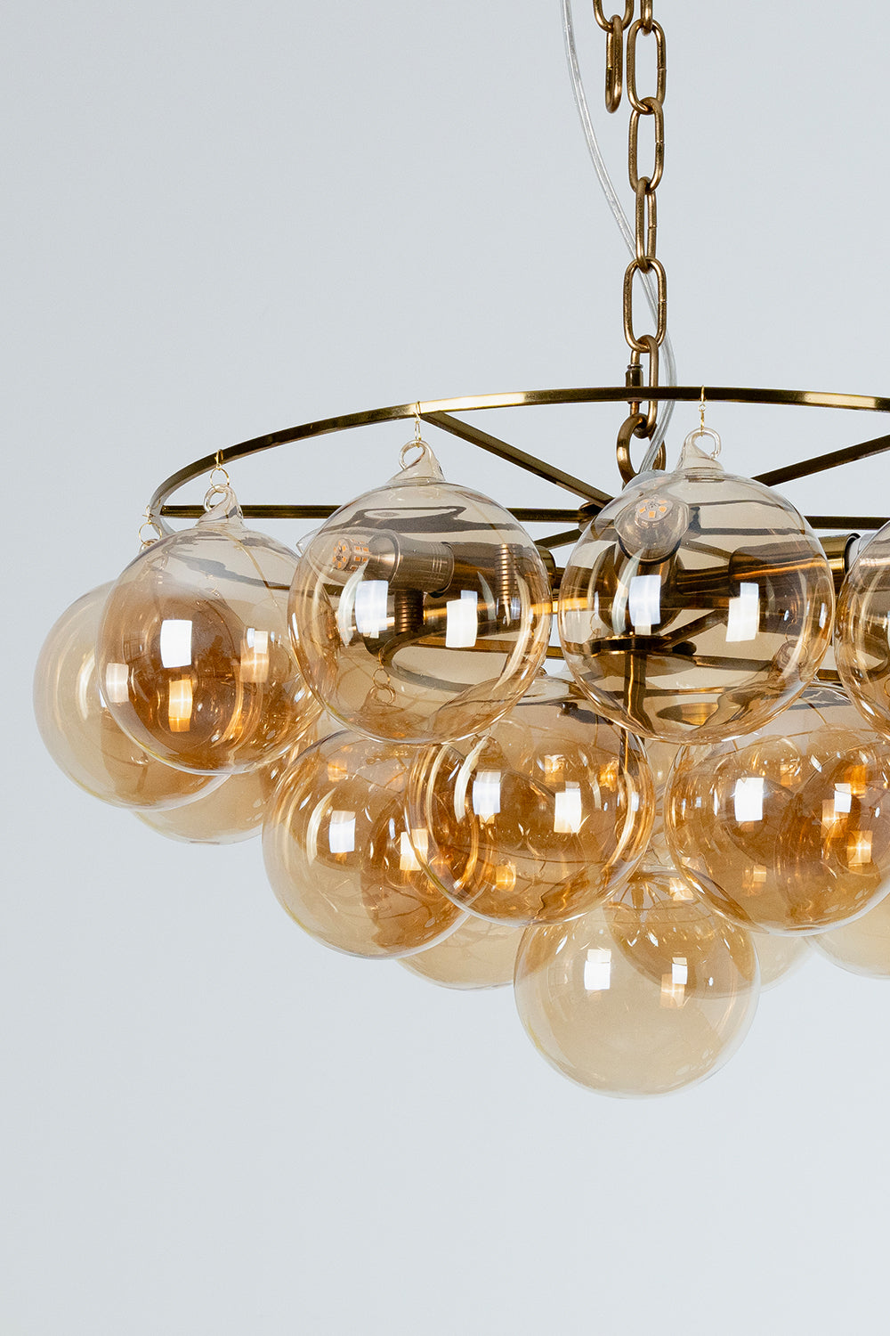 Amber Bubble Glass Chandelier - view 19 | everlamps