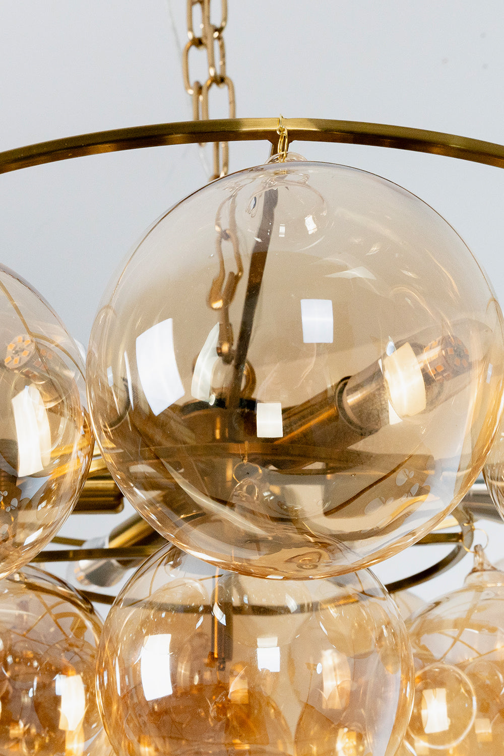 Amber Bubble Glass Chandelier - view 20 | everlamps