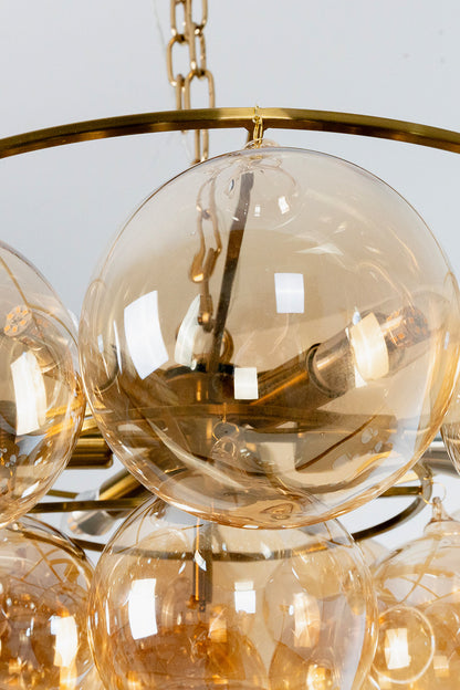 Amber Bubble Glass Chandelier - view 20 | everlamps