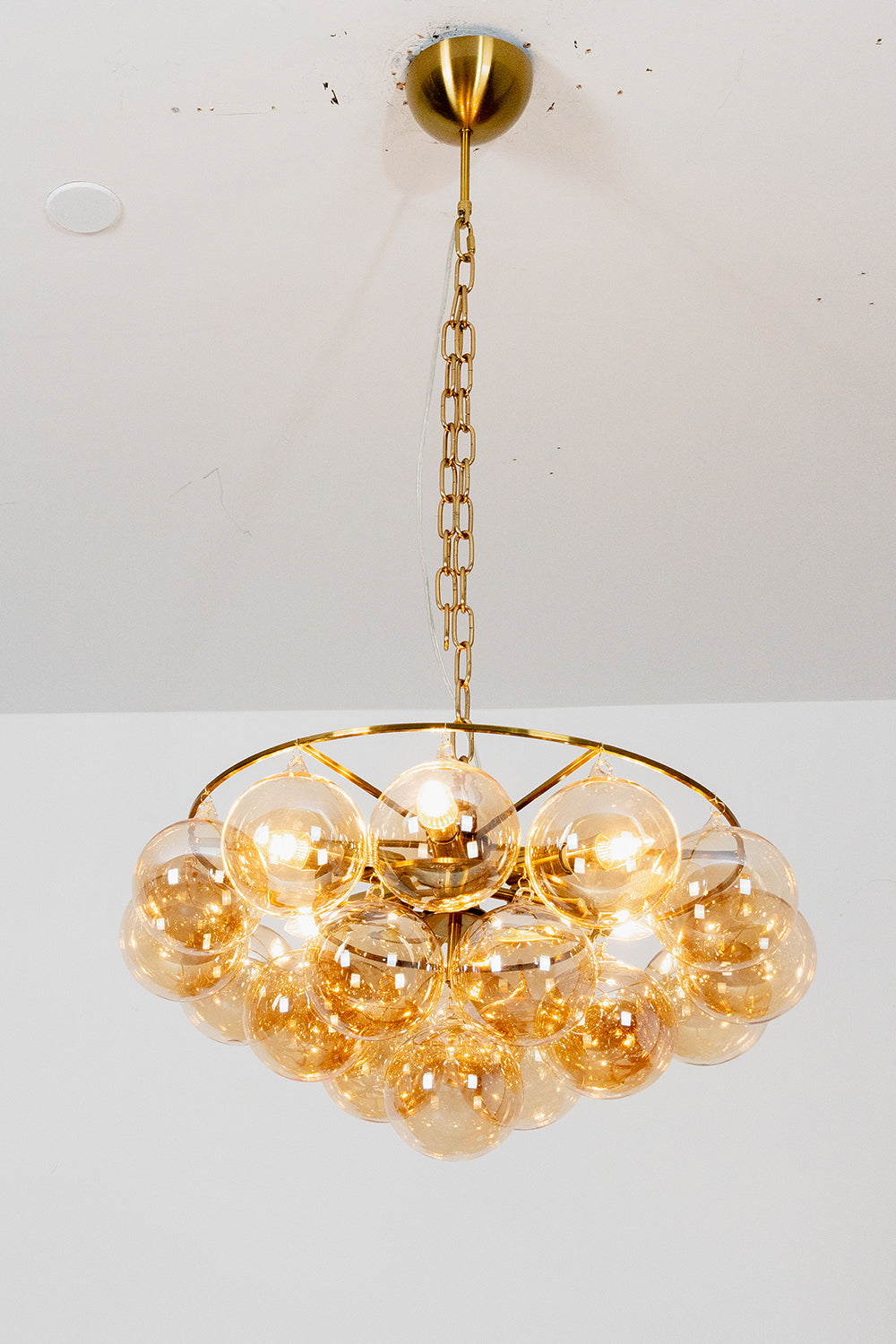 Amber Bubble Glass Chandelier - view 10 | everlamps