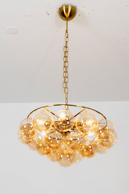 Amber Bubble Glass Chandelier - view 10 | everlamps