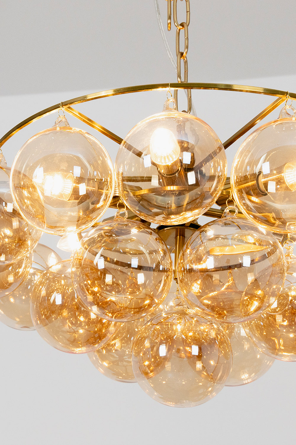 Amber Bubble Glass Chandelier - view 17 | everlamps