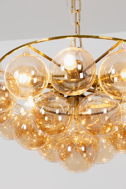 Amber Bubble Glass Chandelier - view 17 | everlamps