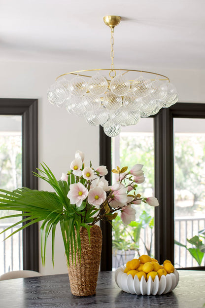 Amber Bubble Glass Chandelier - view 7 | everlamps