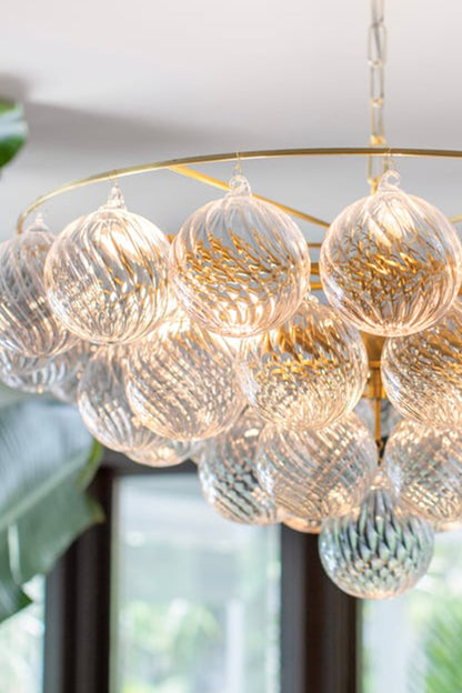 Amber Bubble Glass Chandelier - view 23 | everlamps