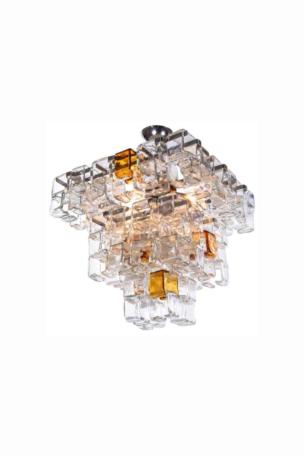 Amber & Clear Art Chandelier | everlamps
