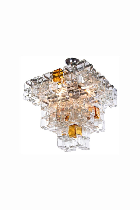 Amber & Clear Art Chandelier | everlamps