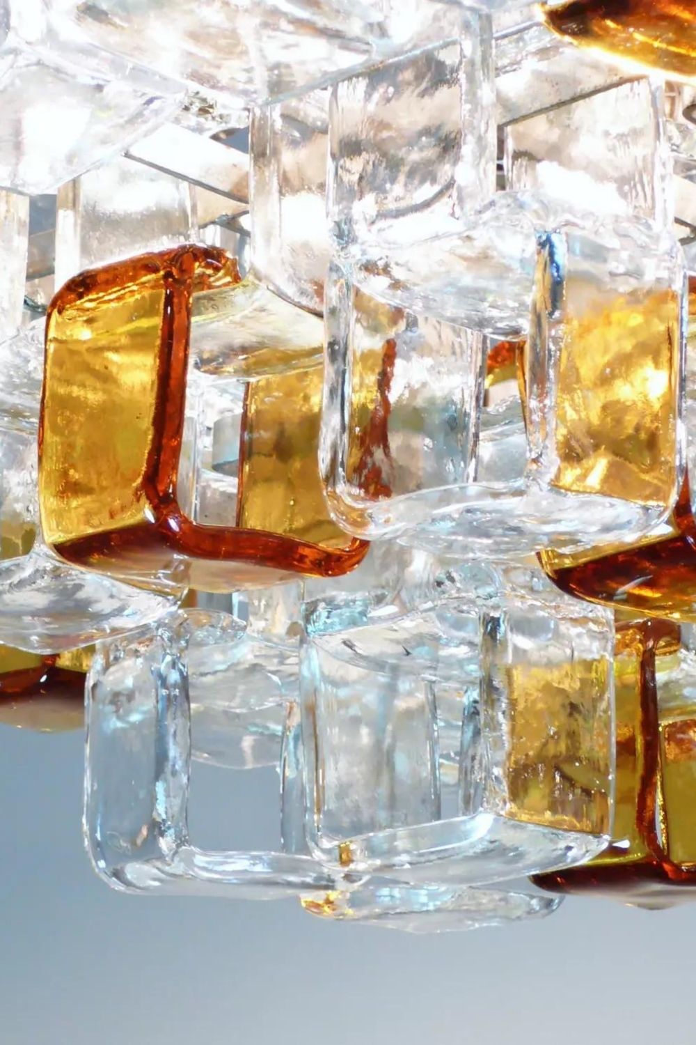 Amber & Clear Art Chandelier - view 5 | everlamps