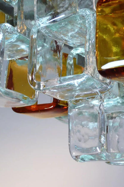 Amber & Clear Art Chandelier - view 13 | everlamps