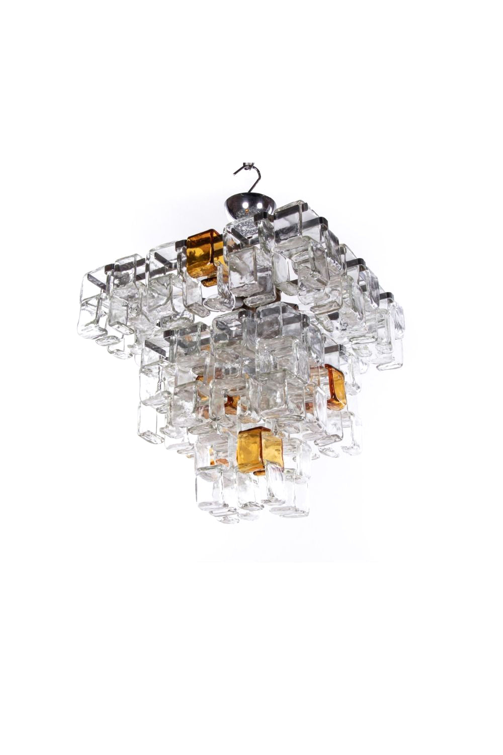 Amber & Clear Art Chandelier - view 23 | everlamps