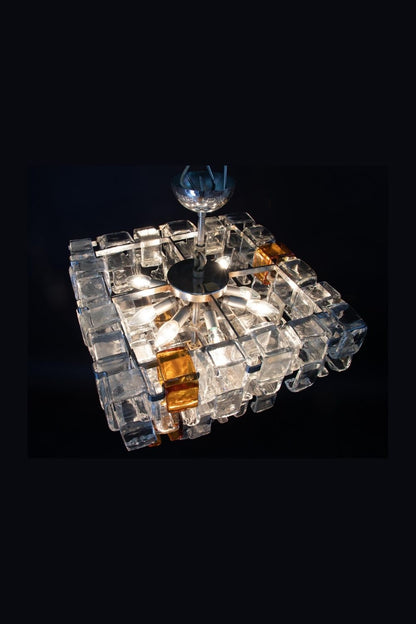 Amber & Clear Art Chandelier - view 6 | everlamps