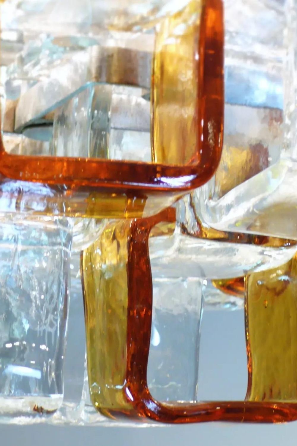 Amber & Clear Art Chandelier - view 20 | everlamps
