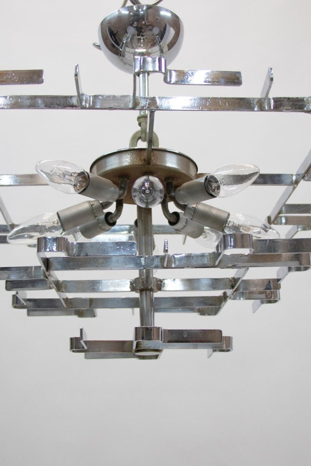 Amber & Clear Art Chandelier - view 8 | everlamps