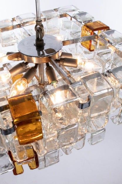 Amber & Clear Art Chandelier - view 10 | everlamps