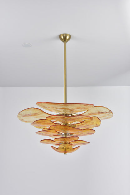 Amber Glass Chandelier - view 4 | everlamps