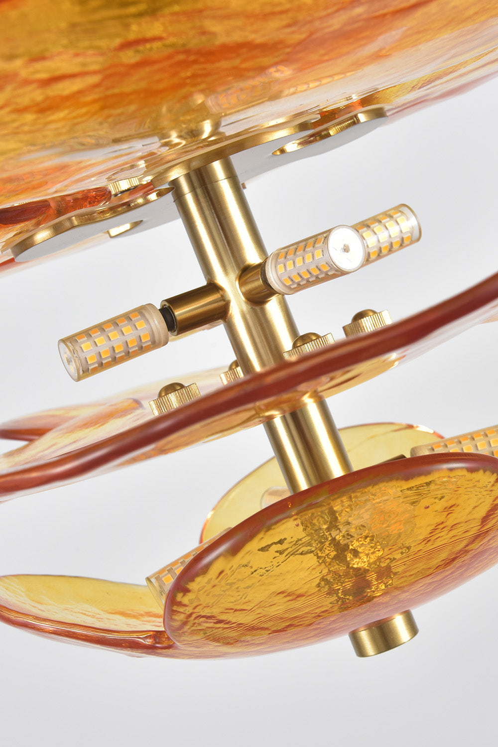Amber Glass Chandelier - view 11 | everlamps