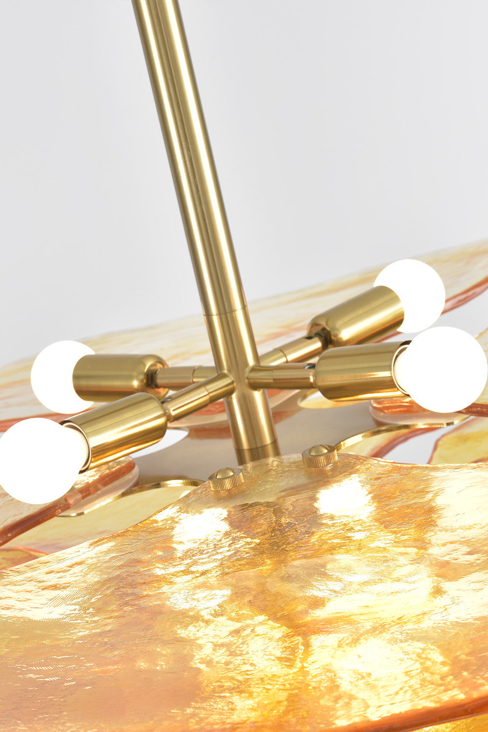 Amber Glass Chandelier - view 10 | everlamps