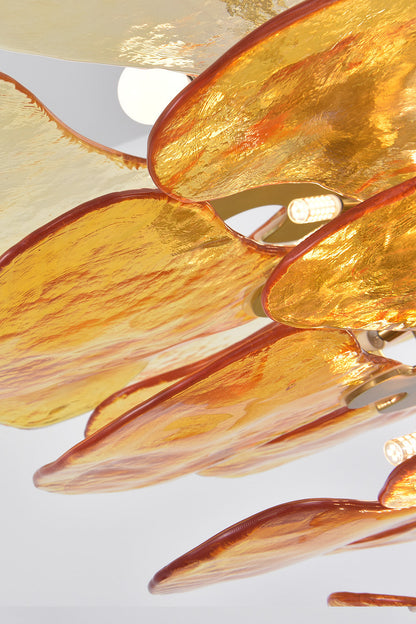 Amber Glass Chandelier - view 13 | everlamps