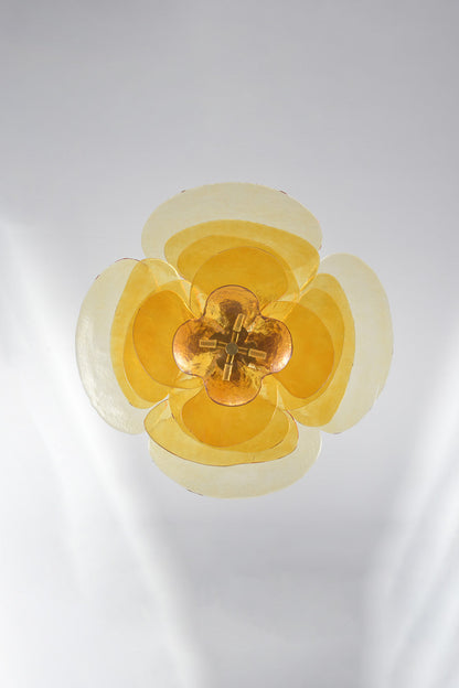 Amber Glass Chandelier - view 8 | everlamps