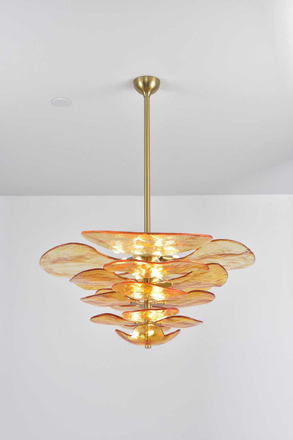 Amber Glass Chandelier - view 2 | everlamps