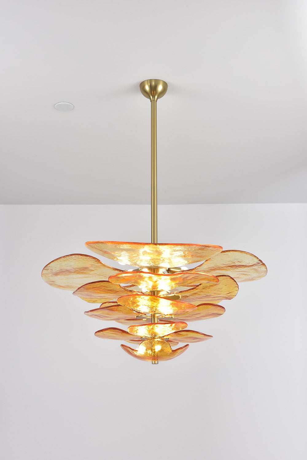 Amber Glass Chandelier - view 3 | everlamps