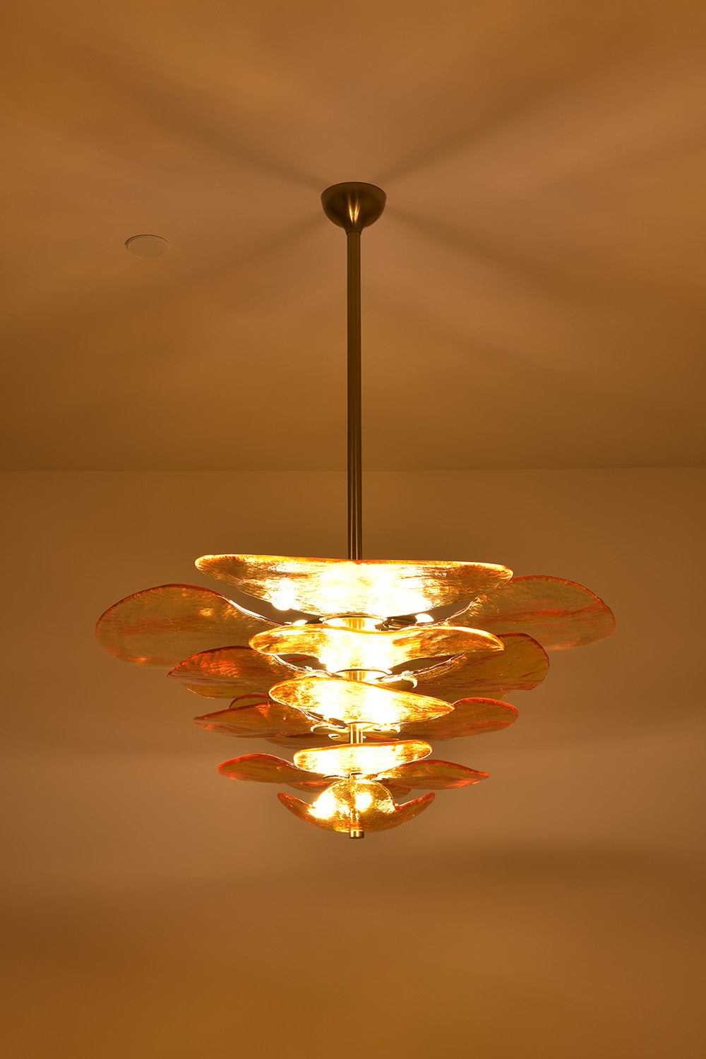 Amber Glass Chandelier - view 6 | everlamps