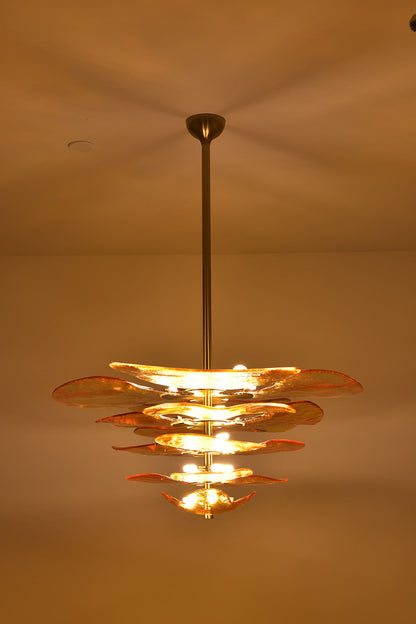 Amber Glass Chandelier - view 7 | everlamps
