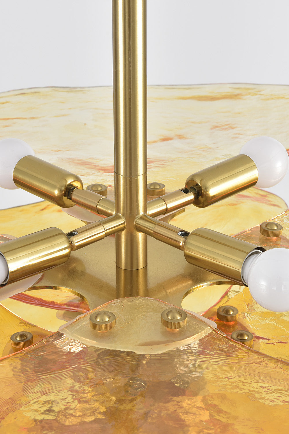 Amber Glass Chandelier - view 9 | everlamps