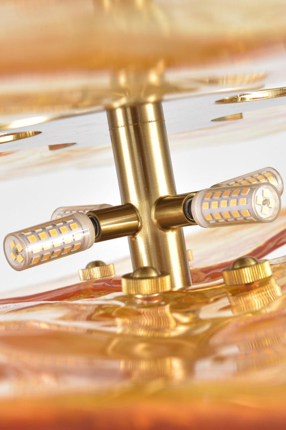 Amber Glass Chandelier - view 12 | everlamps