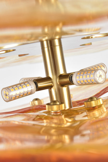 Amber Glass Chandelier - view 12 | everlamps