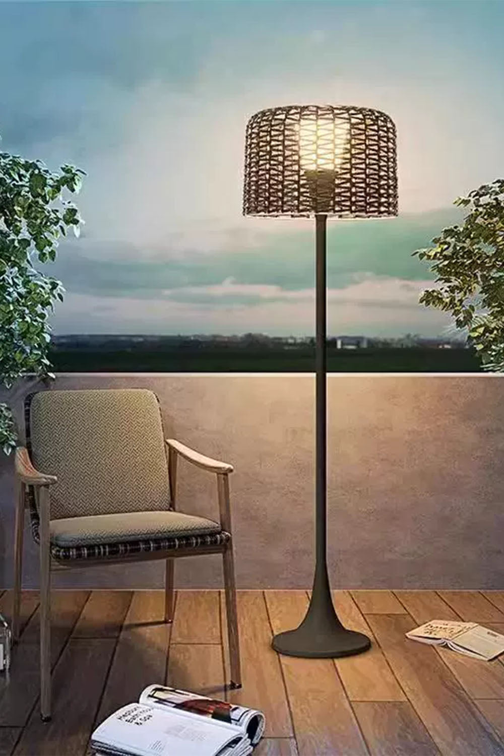 Ambient Mesh Outdoor Floor Lamp - view 2 | everlamps