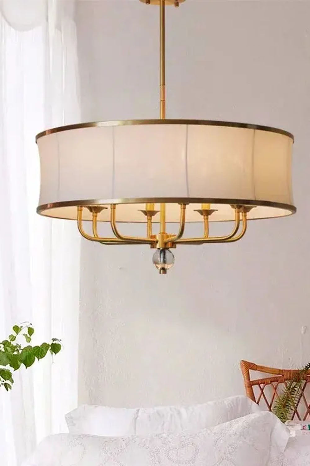 American Brass Simple Chandelier - view 9 | everlamps