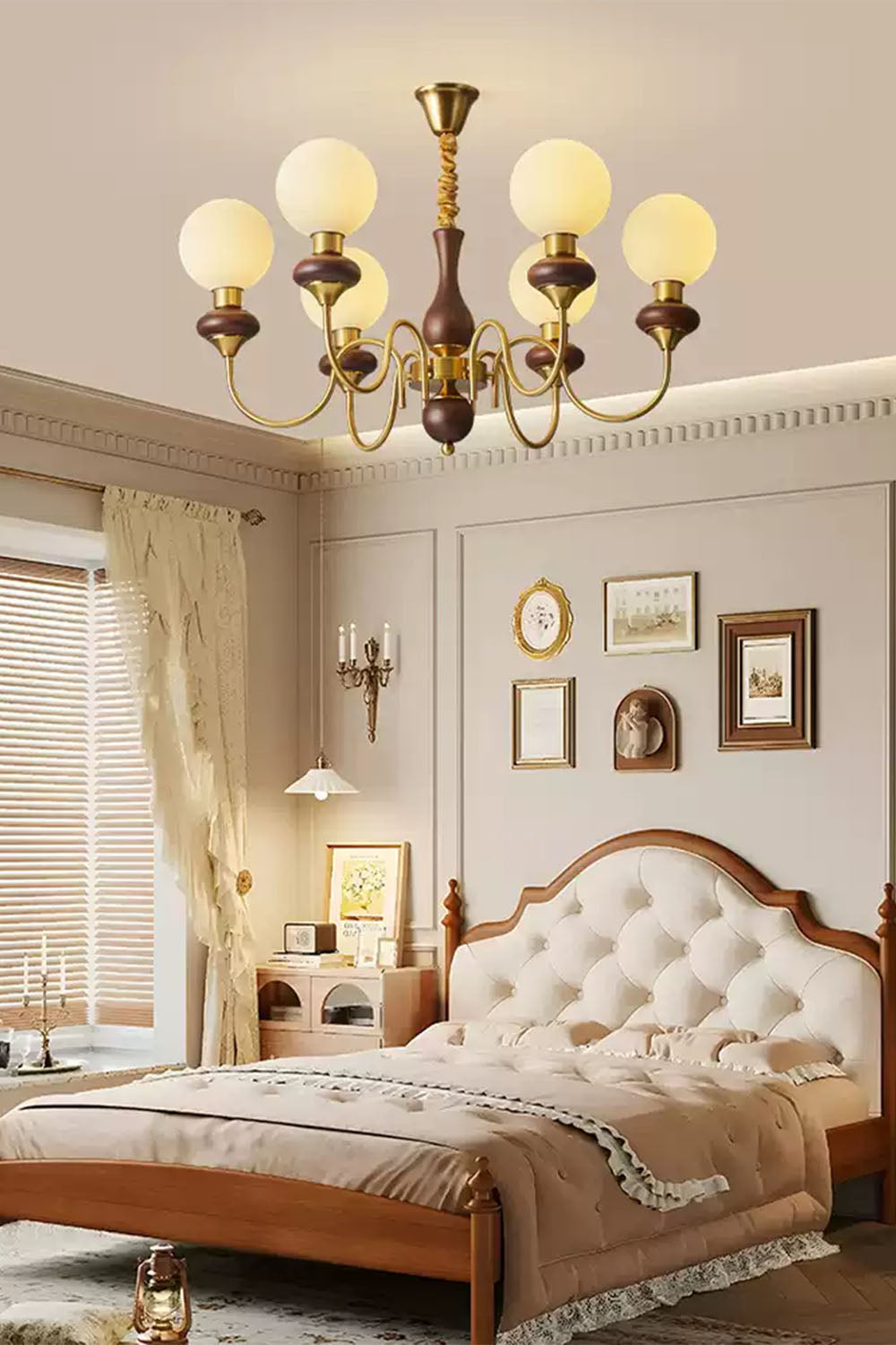 American Retro Glass Ball Chandelier - view 8 | everlamps