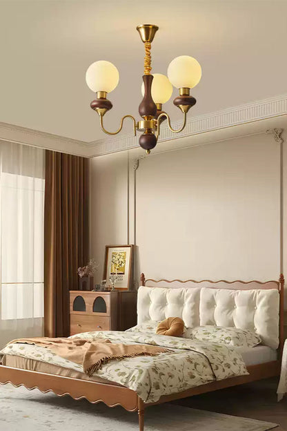 American Retro Glass Ball Chandelier - view 4 | everlamps