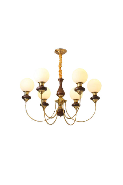 American Retro Glass Ball Chandelier - view 2 | everlamps