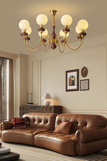 American Retro Glass Ball Chandelier - view 9 | everlamps