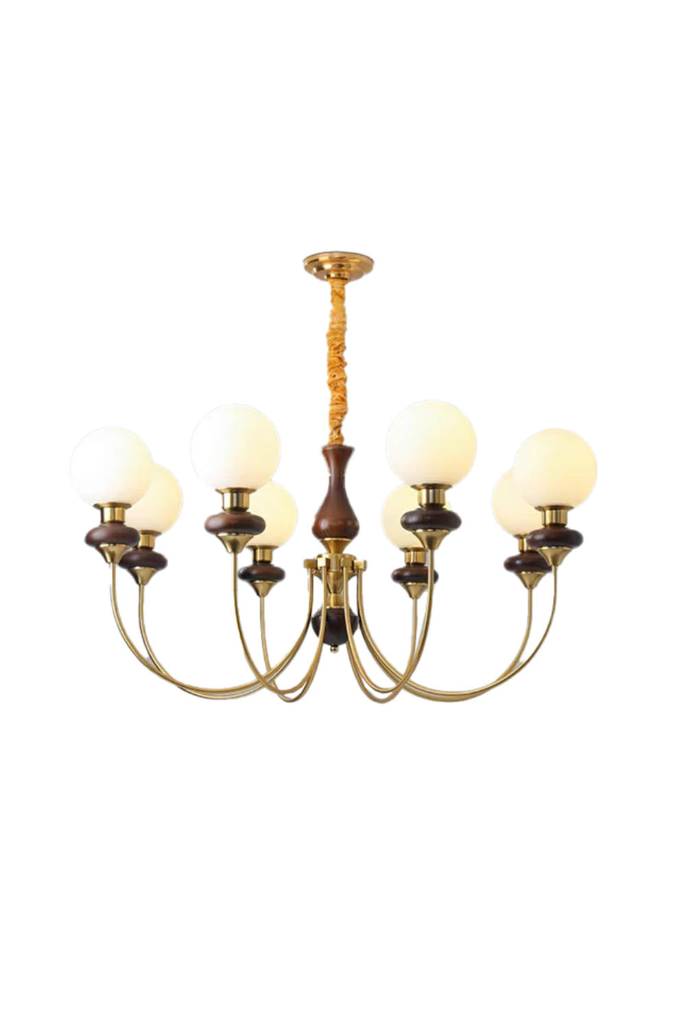 American Retro Glass Ball Chandelier - view 3 | everlamps