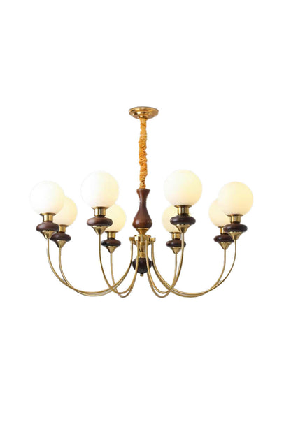 American Retro Glass Ball Chandelier - view 3 | everlamps