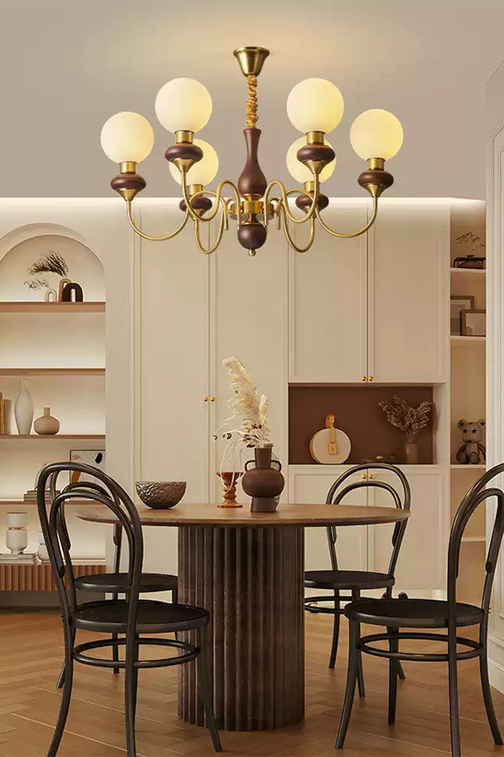 American Retro Glass Ball Chandelier - view 6 | everlamps