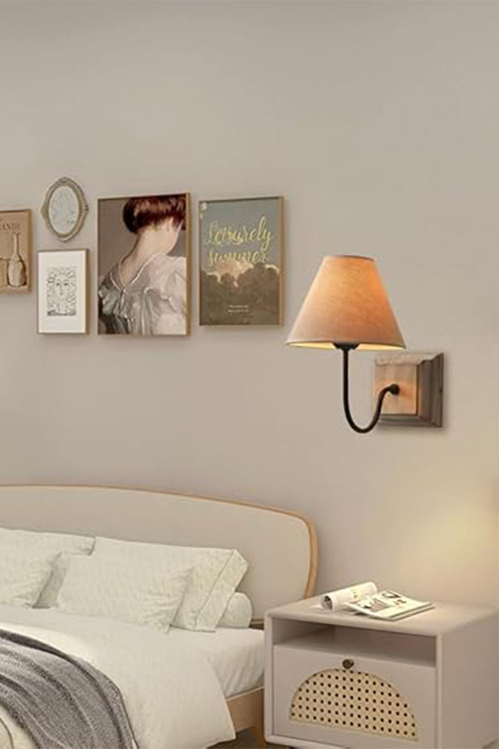 American Simple Solid Wood Wall Lamp - view 3 | everlamps
