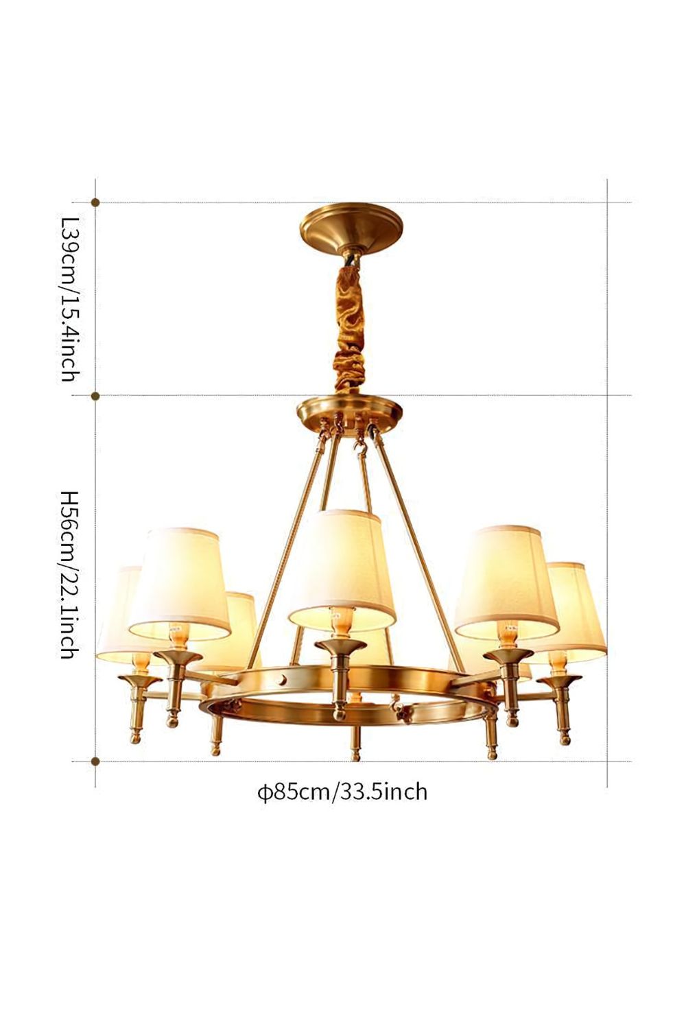 Antique Brass Chandelier - everlamps