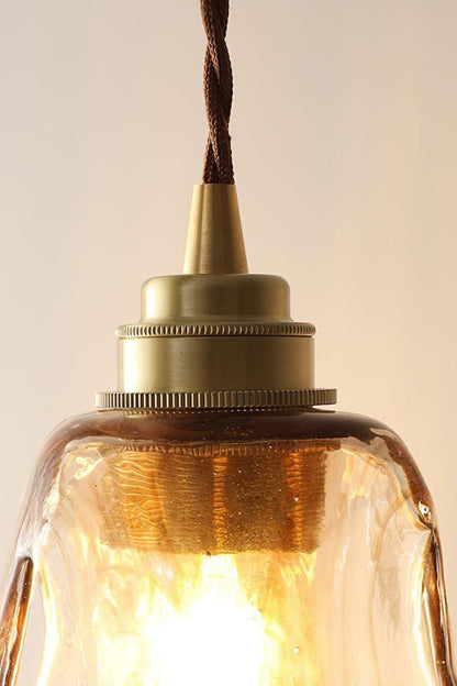 Antique Brown Glass Pendant Light - view 11 | everlamps