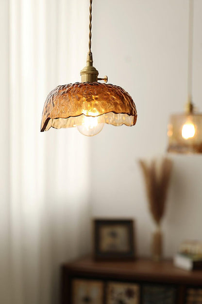 Antique Brown Glass Pendant Light - view 6 | everlamps