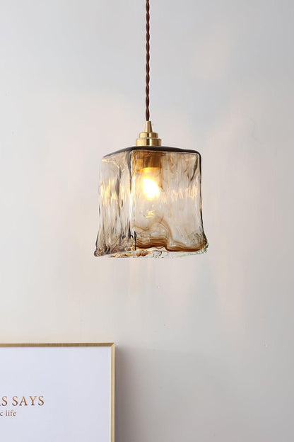 Antique Brown Glass Pendant Light - view 9 | everlamps